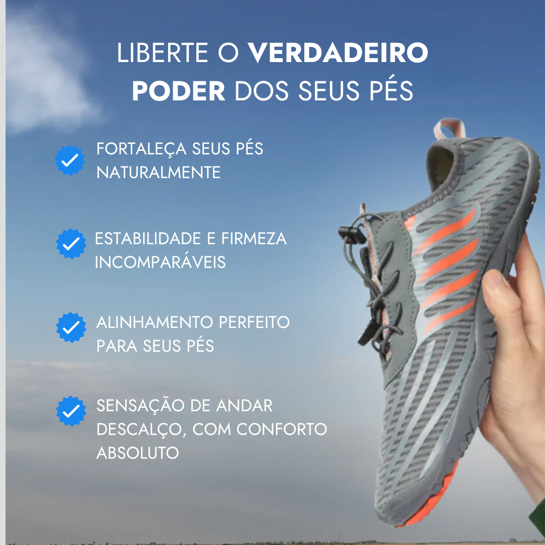 Tênis Tecnológico Barefoot Max - Mais Confortável, Leve e Ortopédico