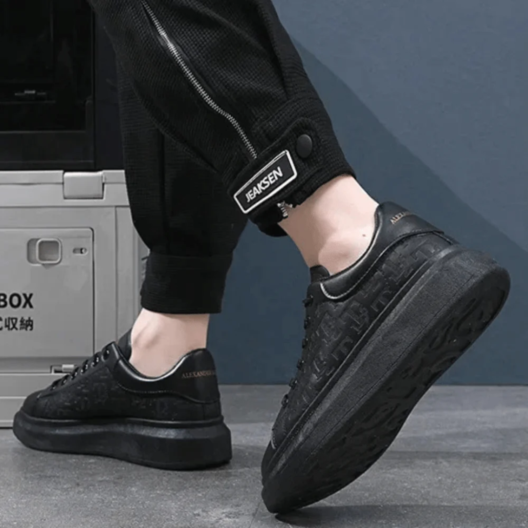 Tenis Zegna em Couro Masculino - (Fique 8cm mais alto!)