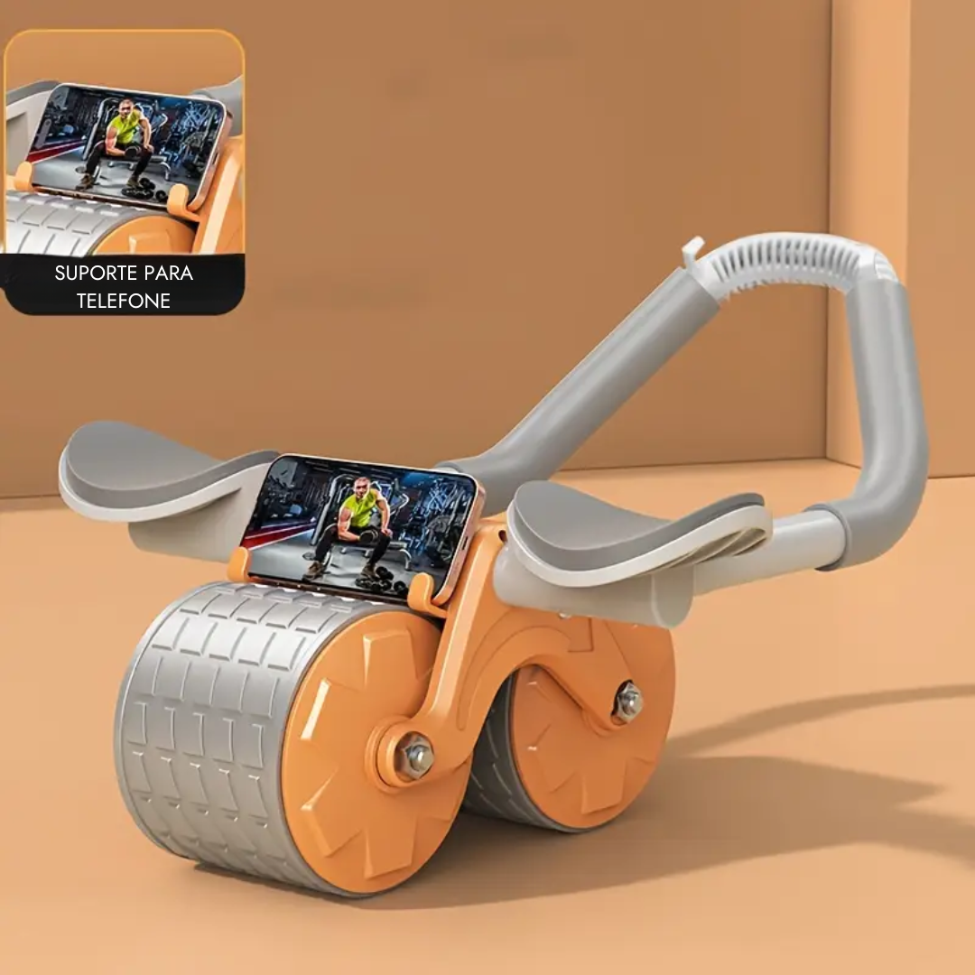 Rolo Muscular para Treino de Abdômen Com Suporte pra Telefone